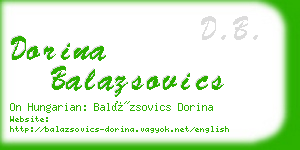 dorina balazsovics business card